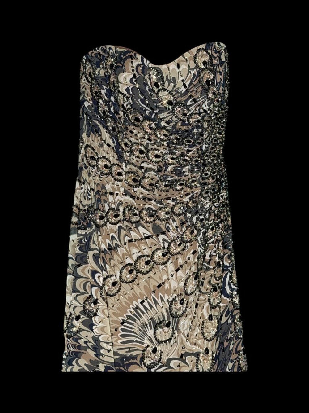 SHOW STOPPING Vintage Tony Bowls Evenings Beaded Gown Size 6